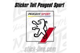 Sticker Toit Peugeot Sport 82x75cm Noir – Stickline Adhésifs