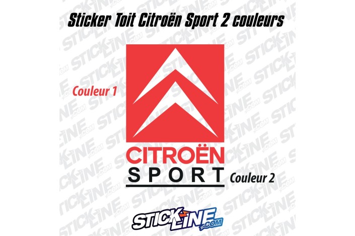 Sticker Toit Citroën Sport 2 couleurs - 60x86cm – Stickline Adhésifs