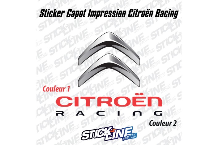 Sticker Capot Impression Citroën Racing - 60x48cm – Stickline Adhésifs