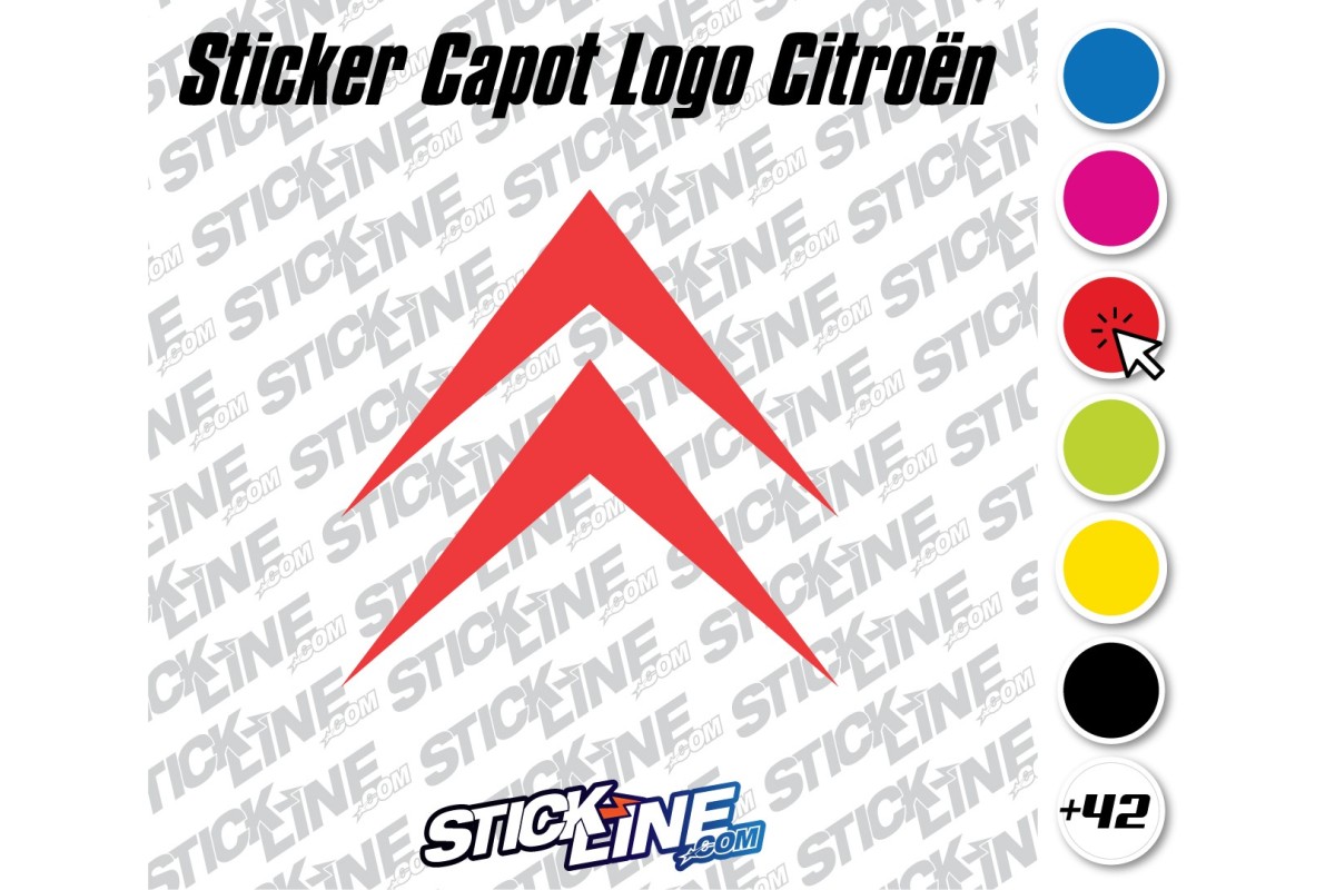 Sticker Capot Logo Citroën 50x50cm – Stickline Adhésifs