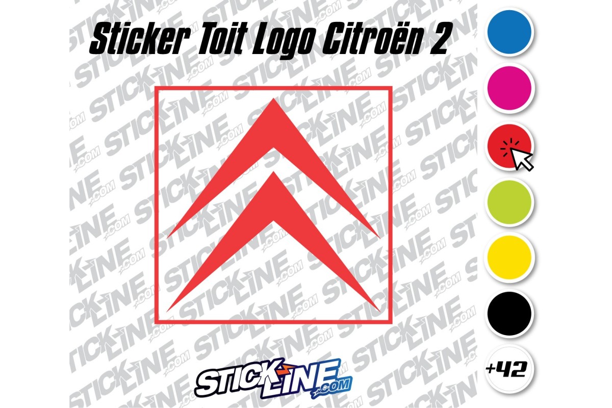 Sticker Toit Logo Citroën 2 - 60x60cm – Stickline Adhésifs