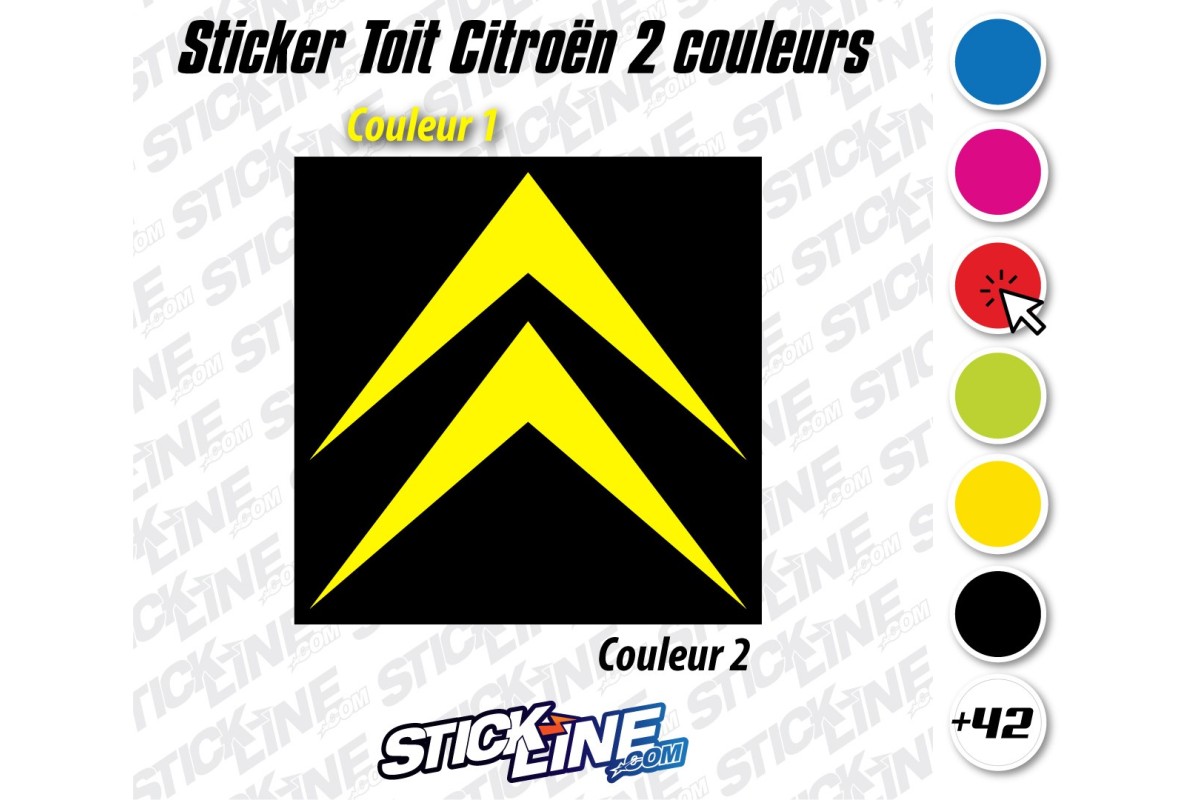 Sticker Toit Citroën 2 couleurs - 60x60cm – Stickline Adhésifs