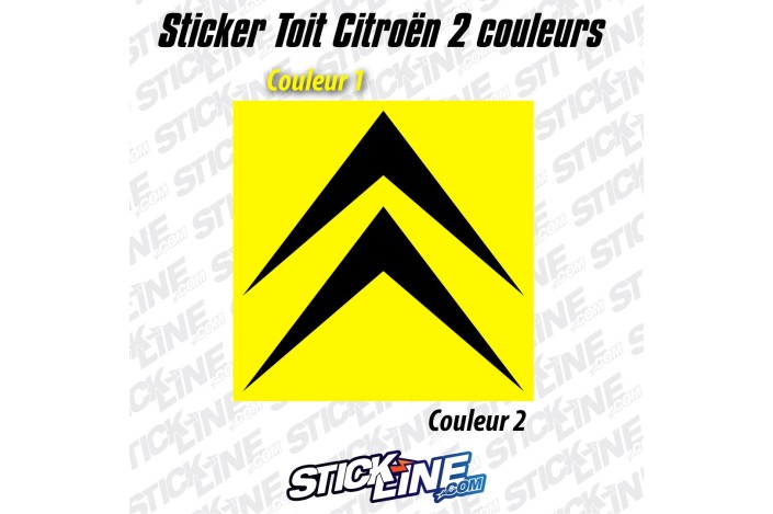 Sticker Toit Citroën 2 couleurs - 60x60cm – Stickline Adhésifs
