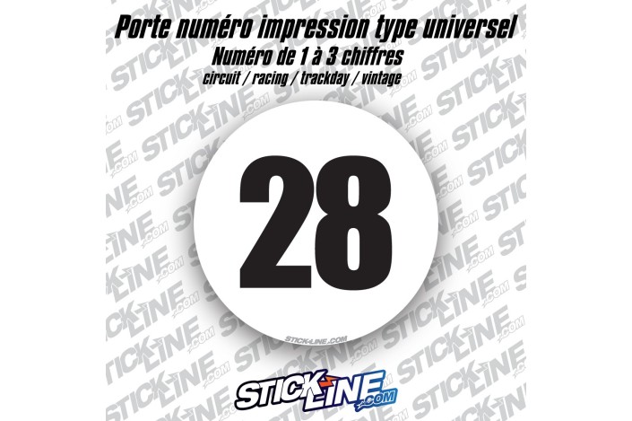 Porte numéro rond blanc impression – Stickline Adhésifs