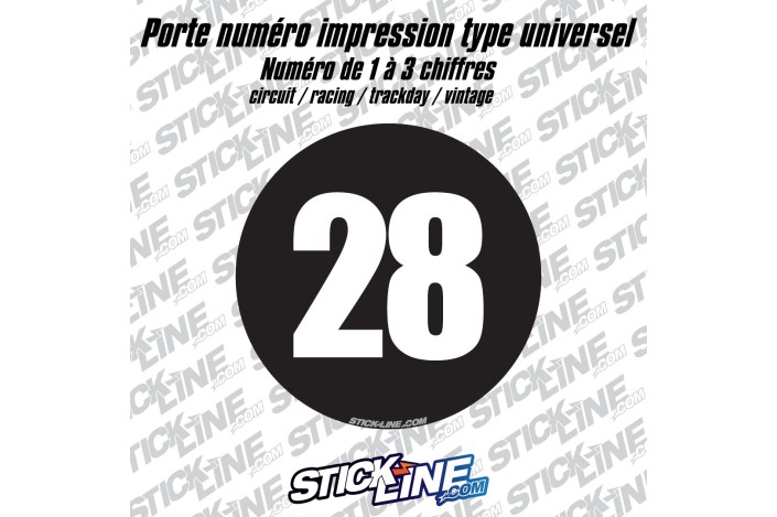 Porte numéro impression type universel  – Stickline Adhésifs