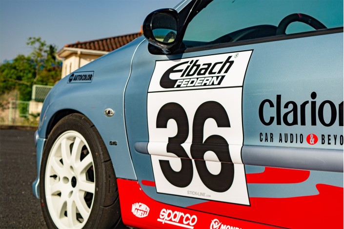 Porte numéro rallye - 206 WRC - Stickline Adhésifs