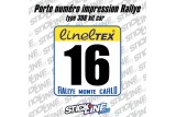 Porte numéro rallye type 306 kit car - Stickline Adhésifs