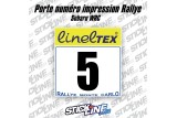 Porte numéro rallye Subaru WRC - Stickline Adhésifs