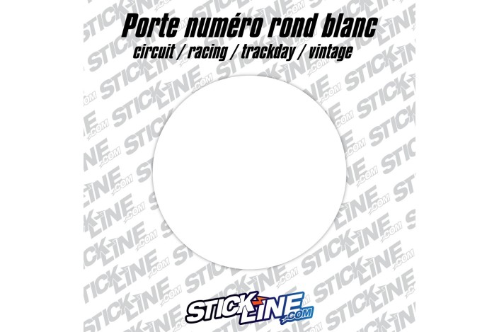 Porte numéro rond blanc