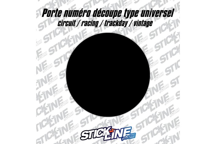 Porte numéro rond noir