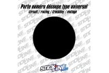 Porte numéro rond noir