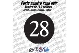 Porte numéro impression rond noir  – Stickline Adhésifs