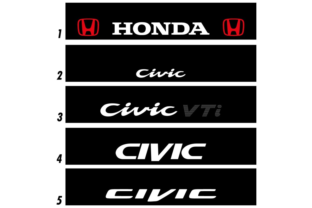 Bandeau de pare-brise Honda Civic personnalisé | Stick Line