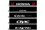 Bandeau de pare-brise Honda Civic personnalisé | Stick Line