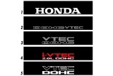 Bandeau de pare-brise Honda Civic VTEC - Stick Line