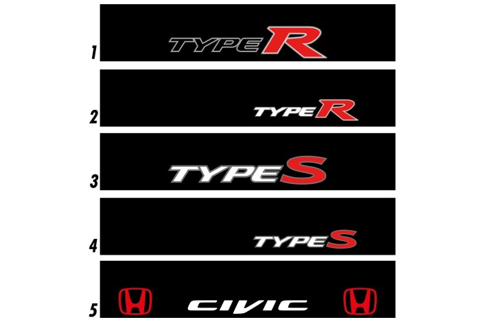 Bandeau de pare-brise Honda Civic Type R et Type S - Stick Line