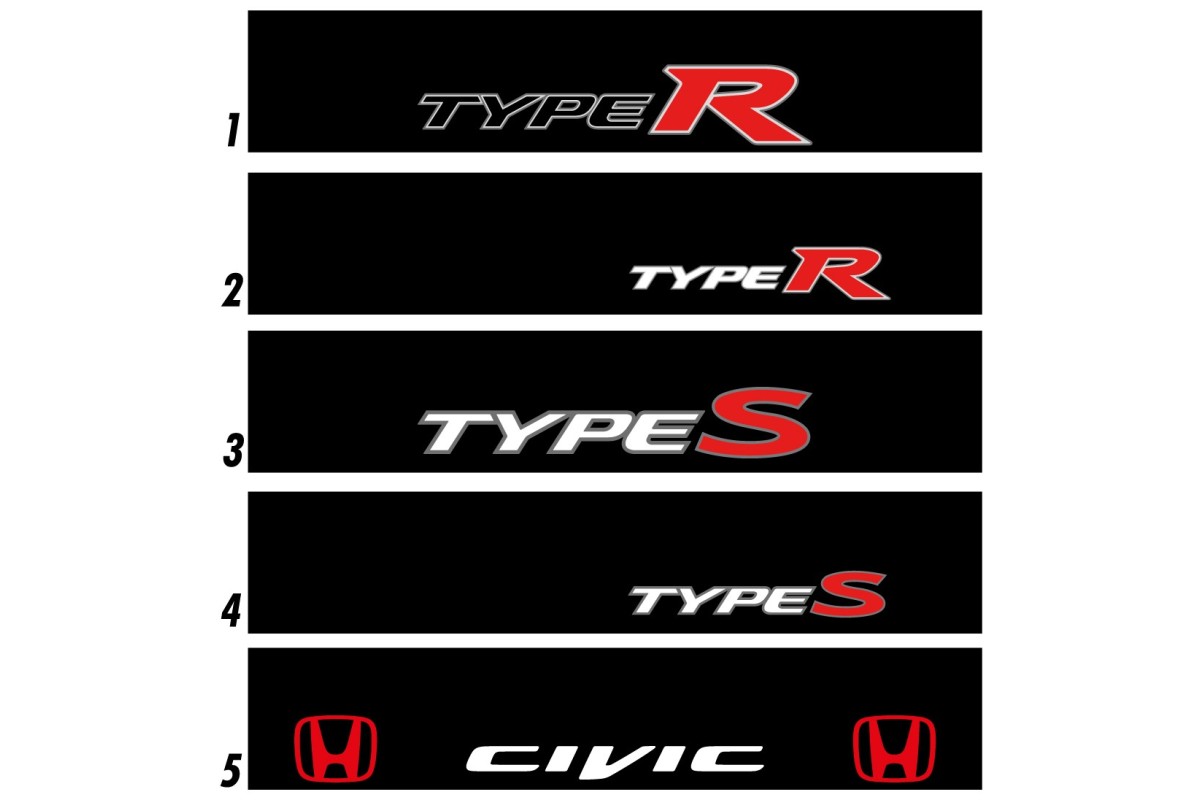 Bandeau de pare-brise Honda Civic Type R et Type S - Stick Line