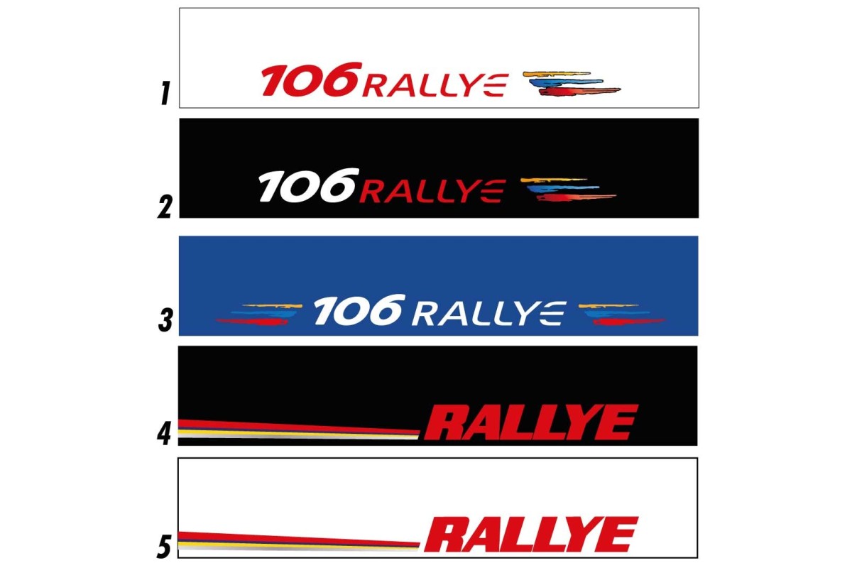 Bandeau de pare-brise Peugeot Rallye XSI / S16 - Stick Line