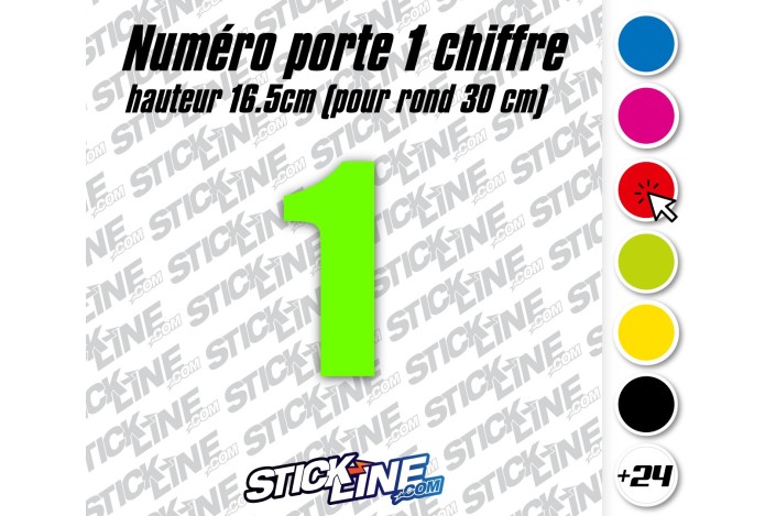 Numéro porte 1 chiffre