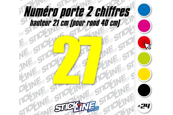 Numéro de porte 2 chiffres épais 21 cm – Rond 40 cm Rallye