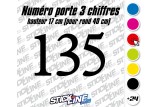 Numéro de porte 3 chiffres 17 cm – Sticker Rallye 30 cm