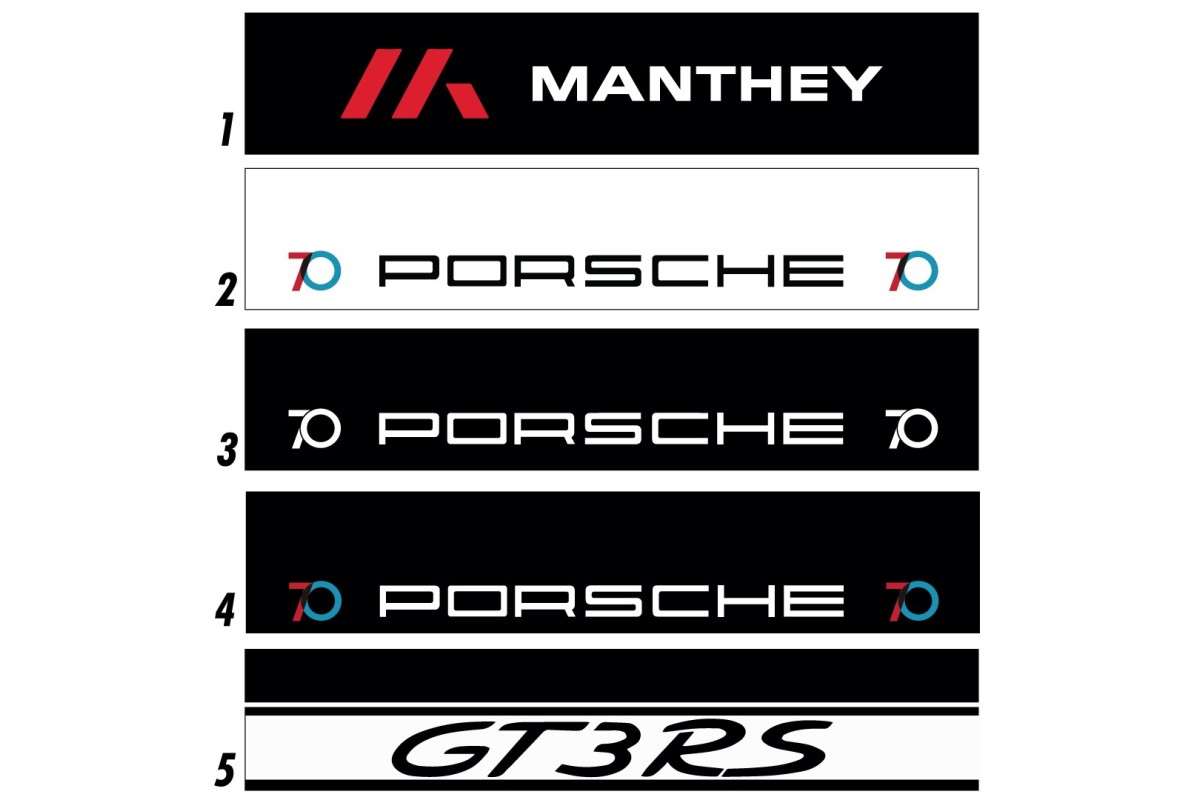 Bandeau de pare-brise Porsche - Stick Line