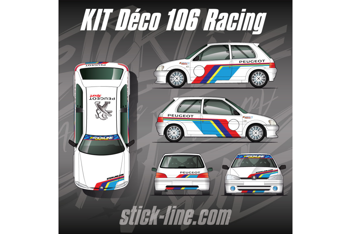 Kit déco Peugeot 106 Racing 1 - Stick Line