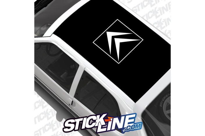 Sticker Toit Logo Citroën 2 - 60x60cm – Stickline Adhésifs