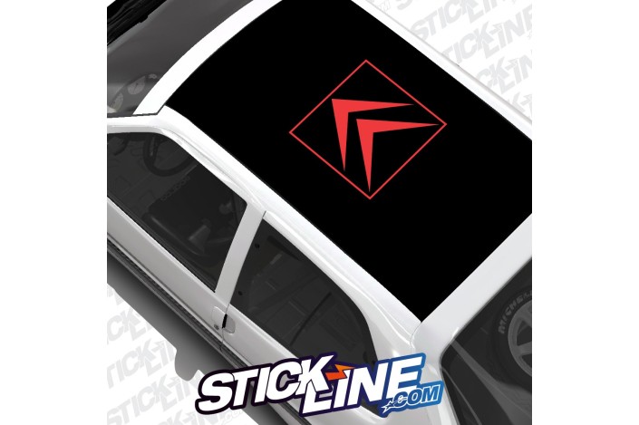 Sticker Toit Logo Citroën 2 - 60x60cm – Stickline Adhésifs