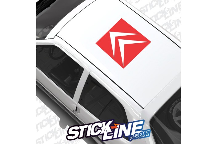 Sticker Toit Logo Citroën 2 - 60x60cm – Stickline Adhésifs