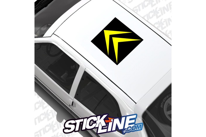 Sticker Toit Citroën 2 couleurs - 60x60cm – Stickline Adhésifs