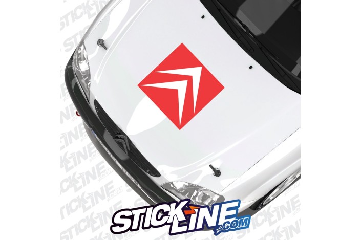 Sticker Capot Logo Citroën 1 couleur - 50x50cm – Stickline Adhésifs