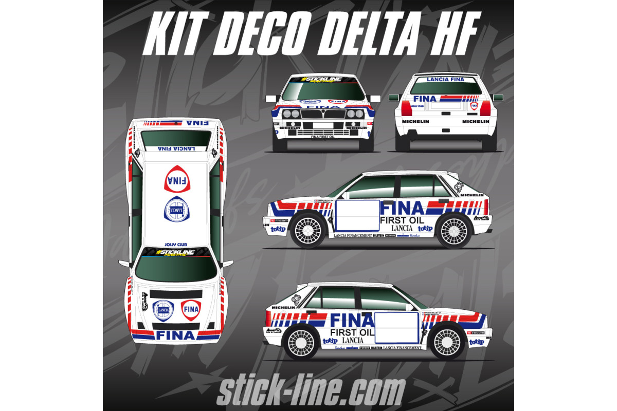 Kit Déco Lancia Delta HF Fina – Rallye Historique | Stick Line