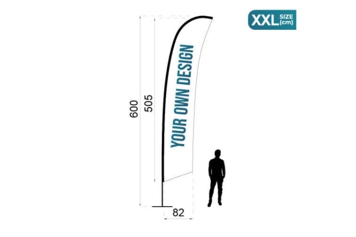 Oriflamme personnalisée | Impression 100 % sur mesure - Stick Line
