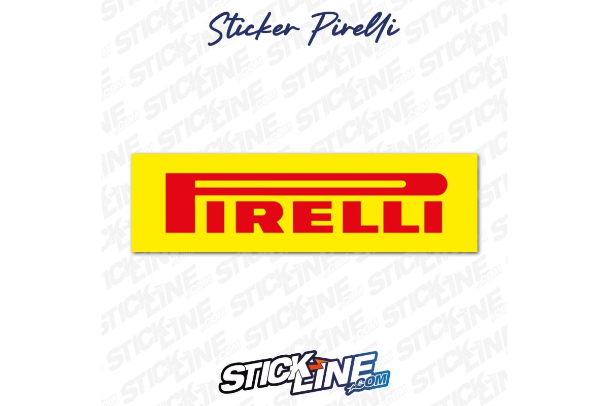 Sticker Pirelli Racing rouge et jaune – Déco Rallye | Stick Line