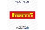 Sticker Pirelli Jaune sur fond Rouge | Stick Line