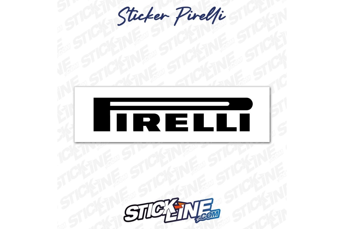Sticker Pirelli Noir sur Fond Blanc | Stick Line