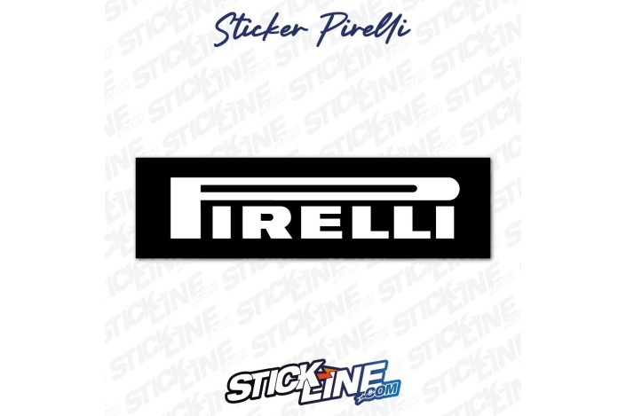 Sticker Pirelli Blanc sur Fond Noir | Stick Line