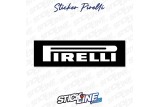 Sticker Pirelli Blanc sur Fond Noir | Stick Line