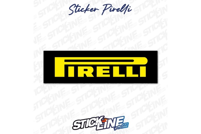 Sticker Pirelli Jaune sur Fond Noir | Stick Line