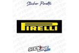 Sticker Pirelli Jaune sur Fond Noir | Stick Line