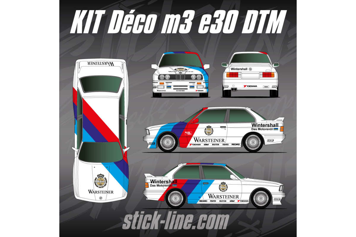 Kit Déco BMW M3 E30 DTM – Livrée Historique | Stick Line