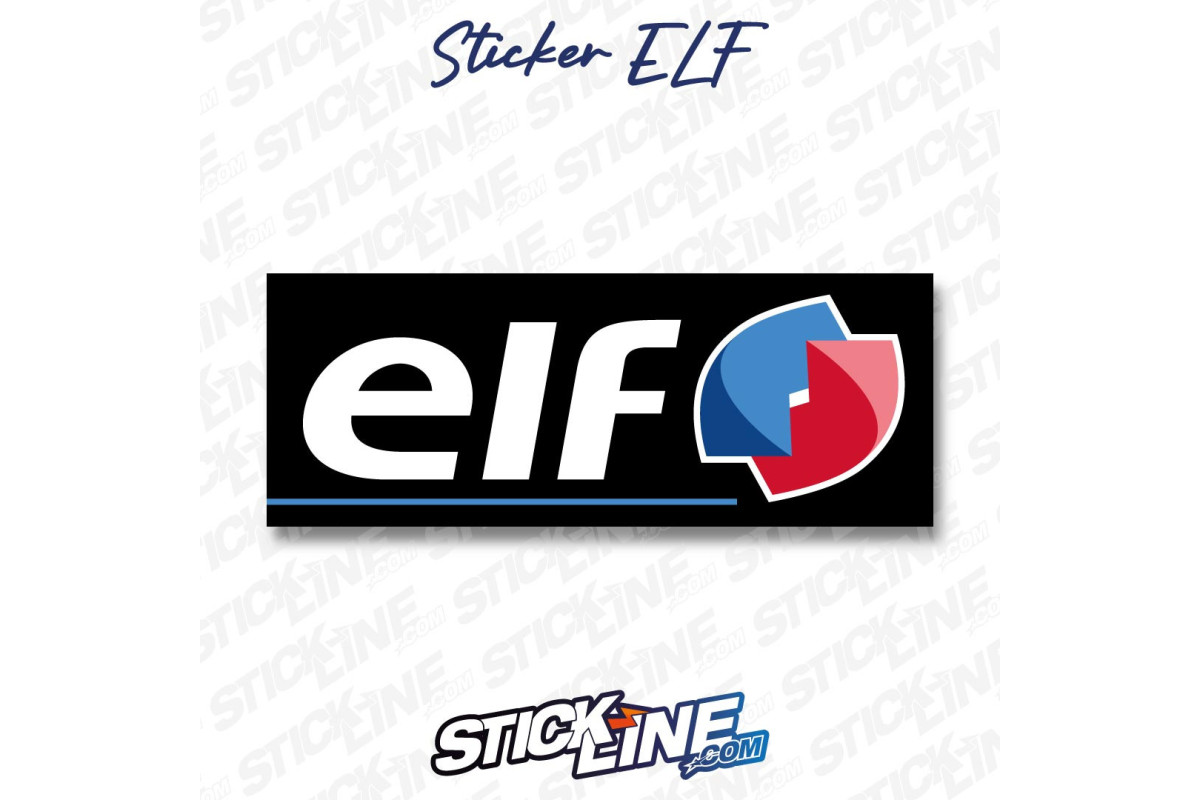 Sticker ELF Fond Noir – Autocollant Rallye | Stick Line