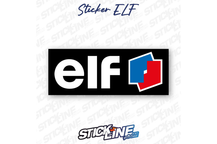 Sticker ELF Fond Noir – Logo Racing | Stick Line