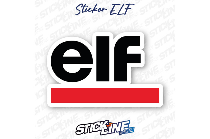 Sticker ELF Noir Bande Rouge – Rallye | Stick Line