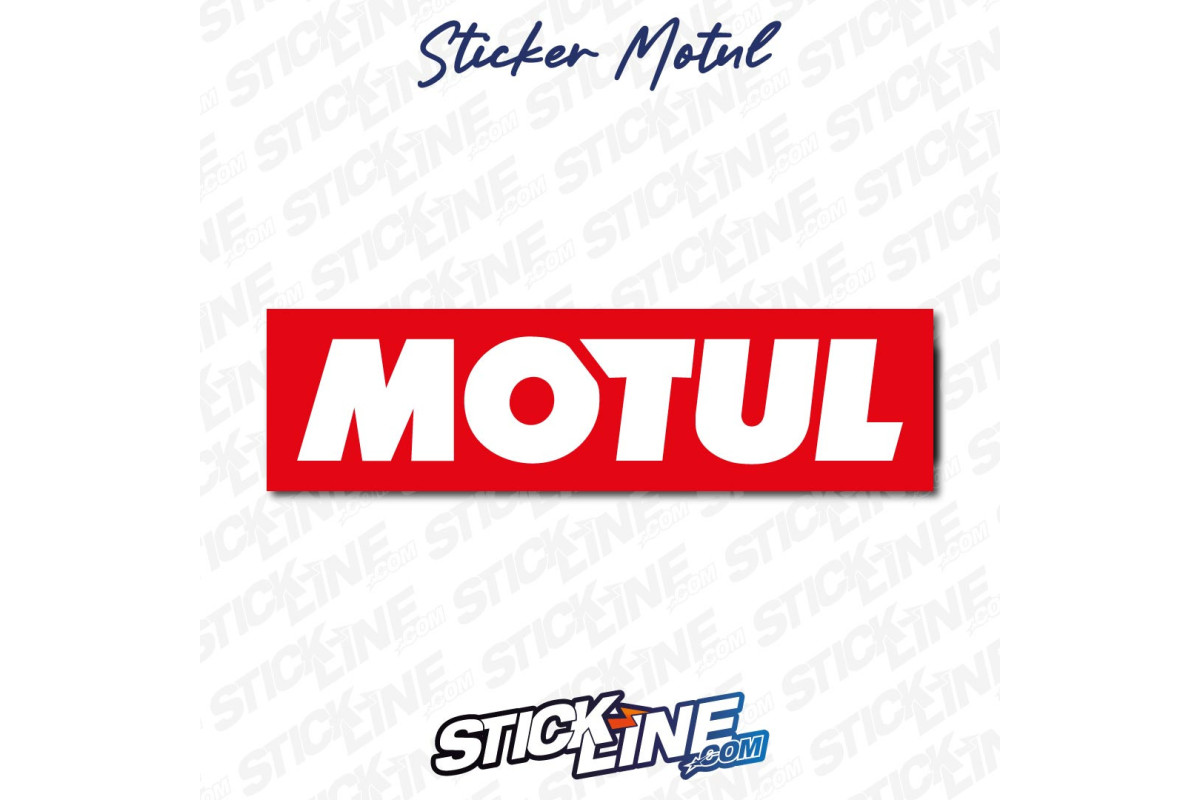 Sticker MOTUL Rouge et Blanc – Autocollant Racing | Stick Line