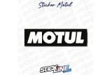 Sticker MOTUL Blanc sur Fond Noir – Autocollant Racing | Stick Line