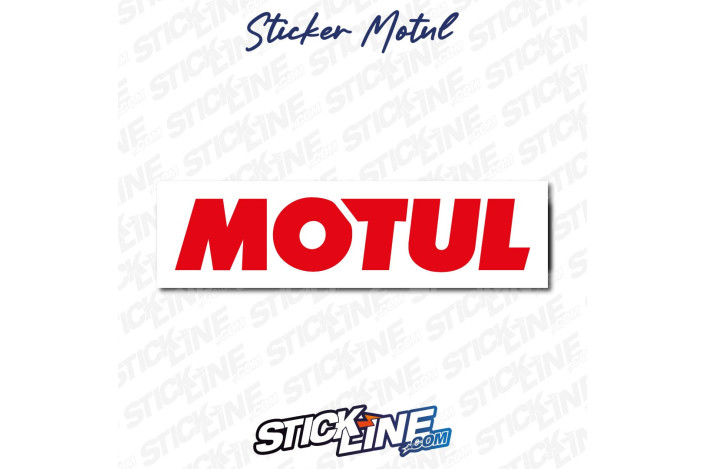 Sticker MOTUL Rouge sur Fond Blanc – Autocollant Racing | Stick Line