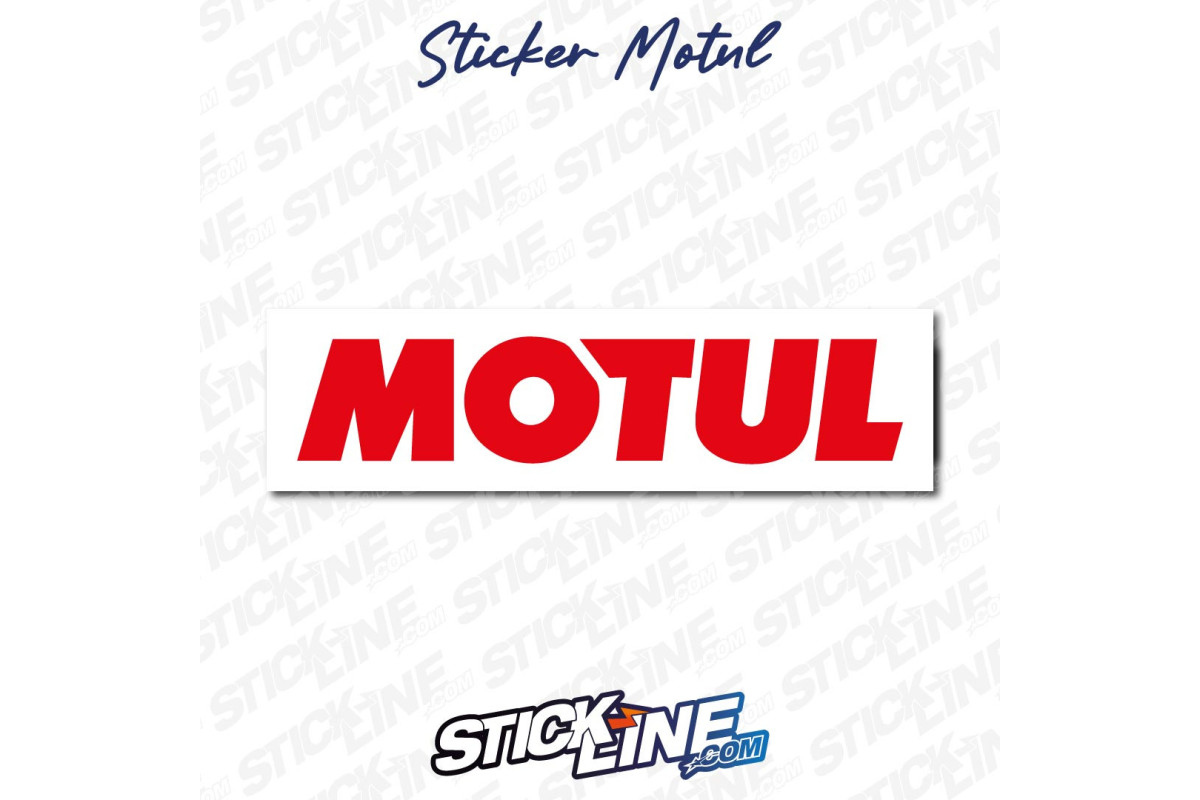 Sticker MOTUL Rouge sur Fond Blanc – Autocollant Racing | Stick Line