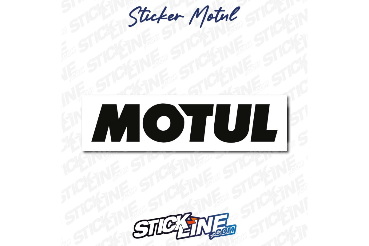 Sticker MOTUL Noir sur Fond Blanc – Autocollant Racing | Stick Line
